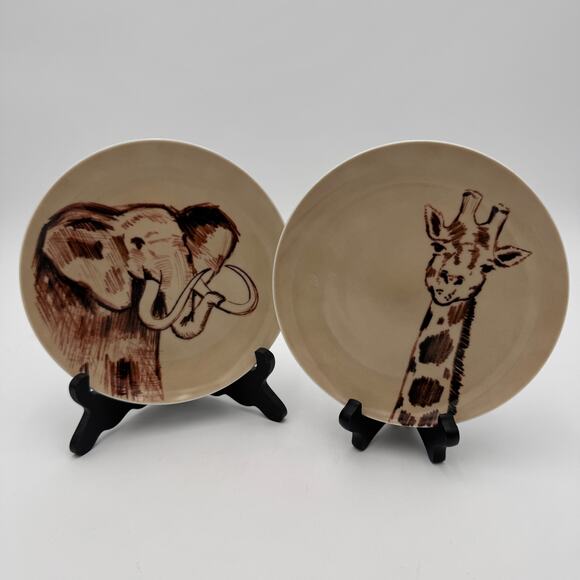 Fitz and Floyd Wild Kingdom Giraffe Salad Plate Animal Plate - Picture 5 of 5